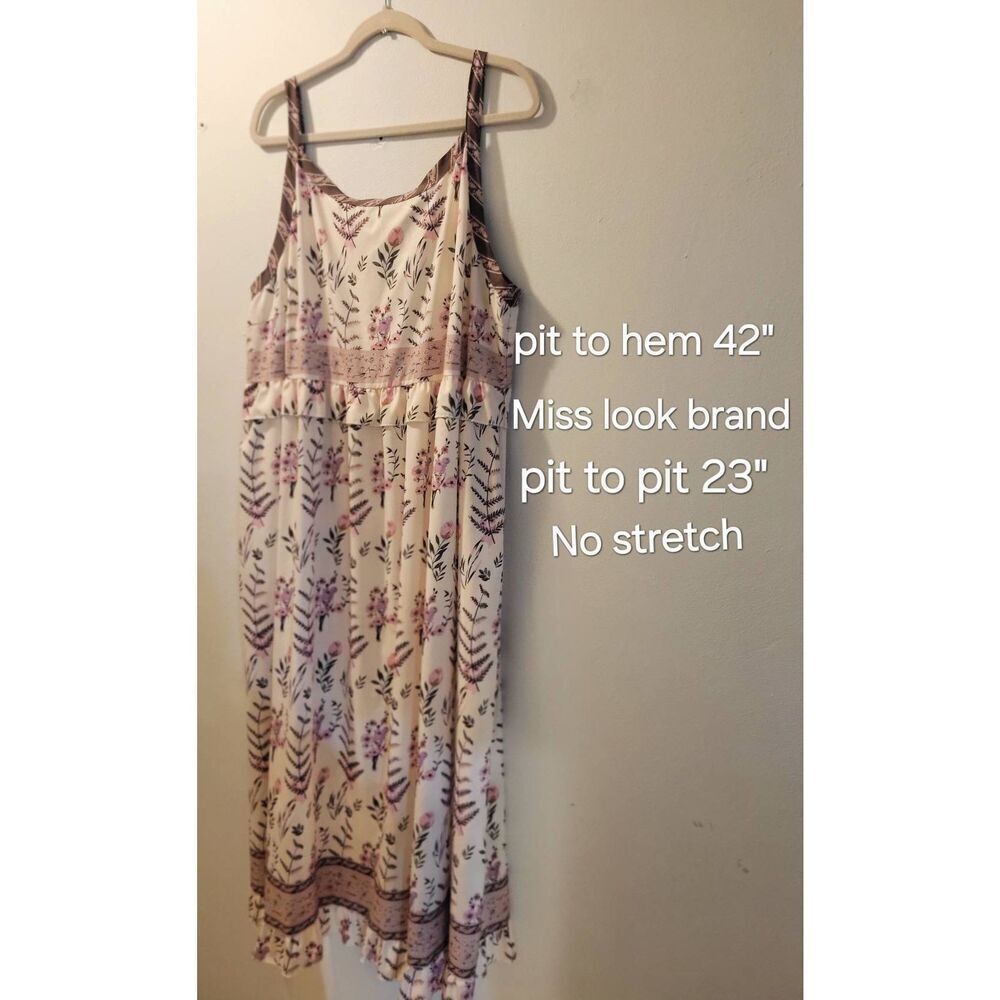 Cottage core Boho Plus size country dress Miss look floral new condition 1x - Picture 2 of 3